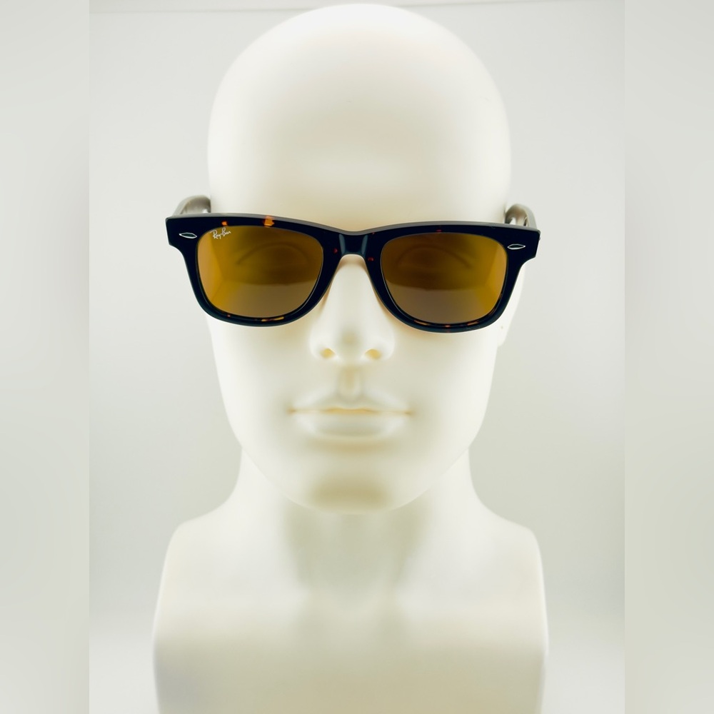 Ray-Ban Sunglasses RB2140 Wayfarer Classic Tortoise Frame Brown Lenses 50mm New! - Picture 3 of 13